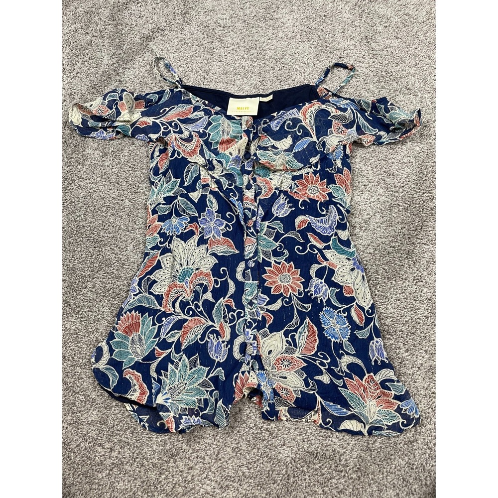 Maeve Shirt Womens 4 Floral Flutter Tank Fairy Flowy Ethereal Shimmer Anthro